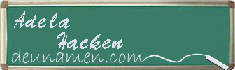 Adela Hacken Visitenkarte